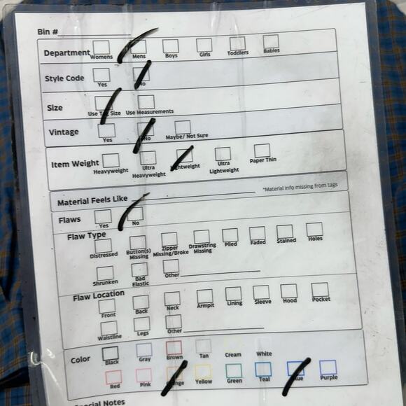 Bonobos Blue‎ Orange Plaid Mens XL Standard Fit Stretch Button Up Flannel Shirt - Picture 10 of 10